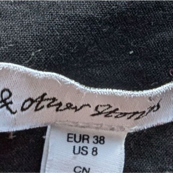 & other stories Black burnout silk velvet blouse size 8 devore - Picture 4 of 8